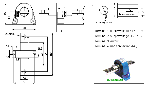  Closed-loop Hall current sensor CHB-50TF